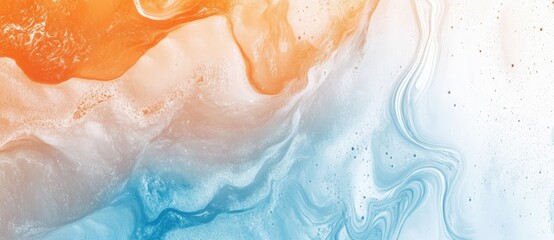 Fototapeta premium Abstract Gradient Background with Grainy Texture in Soft Blue, Orange, and White, Minimalist Design for Web Banners