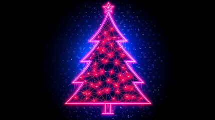 Neon Pink Christmas Tree