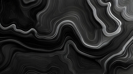 Abstract Background with Black and White Swirling Lines