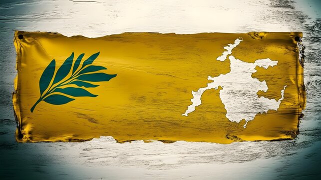 Flag of the Republic of Mortara on a Rustic Background