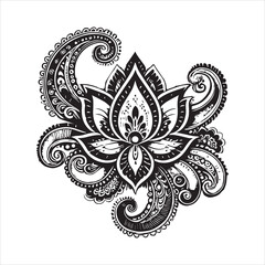 Paisley silhouette clipart Design - Paisley vector illustration
