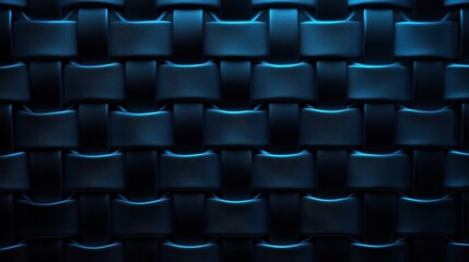 Obraz premium Textured dark blue woven pattern background