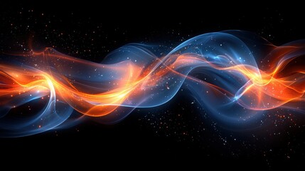 Fototapeta premium Dynamic energy flow composition abstract artwork digital realm visual art environment swirling motion concept