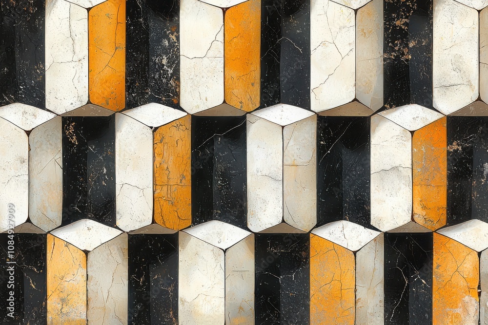 Aufkleber exploring a geometric wonderland a mesmerizing pattern display in an abstract art environment from a