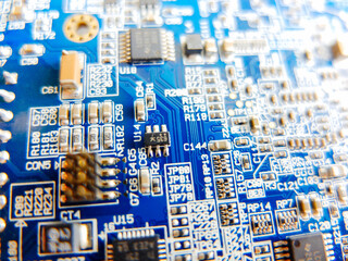 close-up electronics circuit board