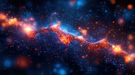 Fototapeta premium Exploring the dynamics of neural networks visual representation of connectivity and functionality in a digital environment