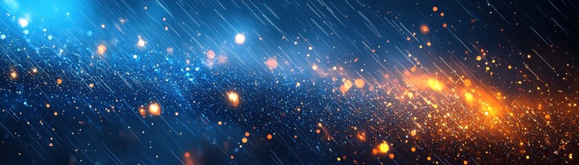 Obraz premium Dynamic blue abstract composition featuring generative art digital realm visual art contemporary environment aerial view innovation and creativity