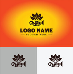 Media production icon Content creation Media development Production studio flat logo sign symbol editable vector
