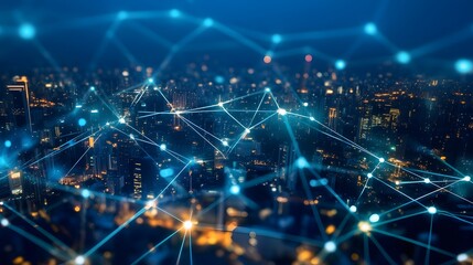 Naklejka premium Advanced Telecommunication Network Technology