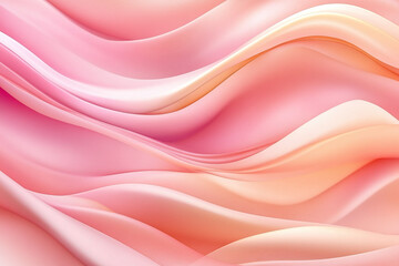 Abstract Fluid Motion with Pink and Golden Waves