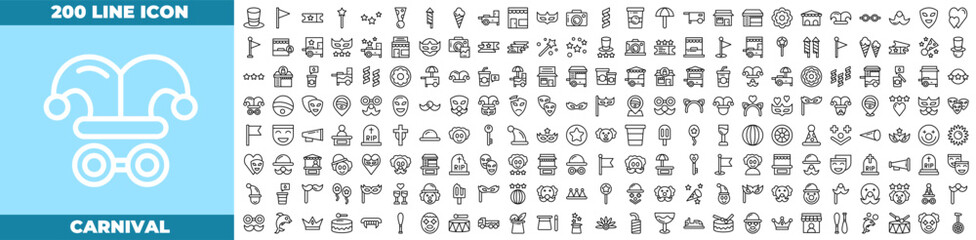 Carnival Outline Icon Pack