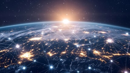 Obraz premium Modern Telecommunication Network Infrastructure