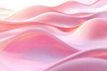 Obraz premium Abstract Fluid Motion with Pink and Golden Waves