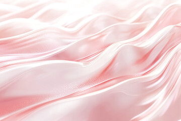 Obraz premium Abstract Fluid Motion with Pink and Golden Waves