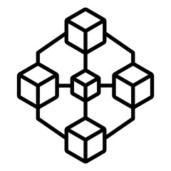 Blockchain Outline Icon