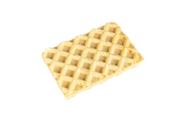 Delicious Golden Waffle Isolated on Black Background in High Detail. Transparent background.
