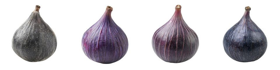 Fototapeta premium Fig isolated on white background. Collection Set Png.