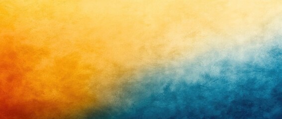 Obraz premium Abstract Gradient Background with Orange, Blue, and Yellow Colors, Grainy Texture