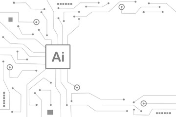 Geometric background and high tech circuit board connection system