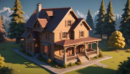 3d view of house model