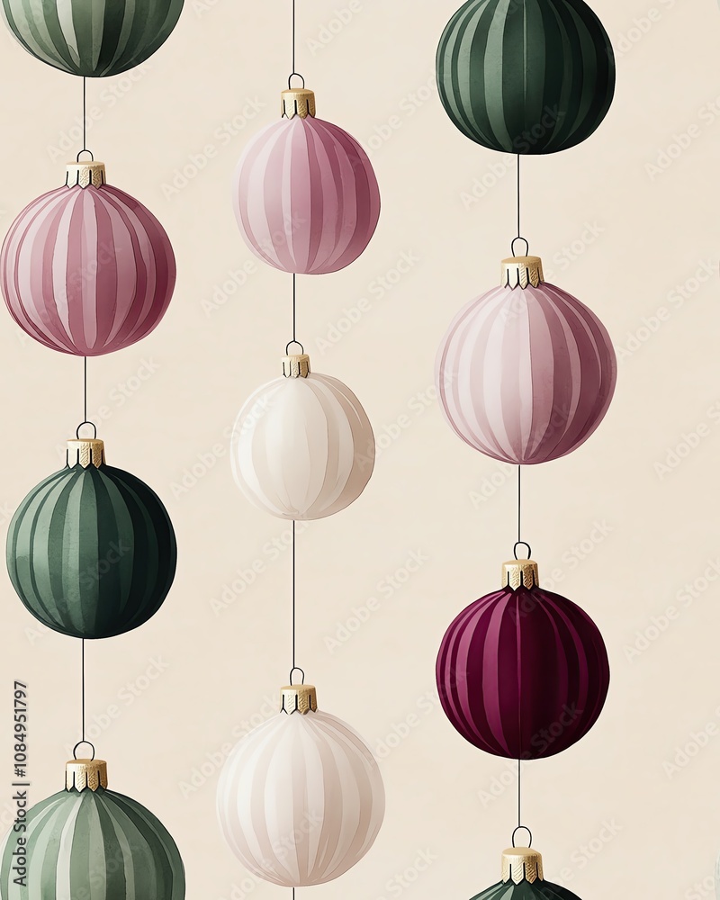 Wall mural a seamless pattern colorful decorative ornaments in various shapes, creating a festive atmosphere.