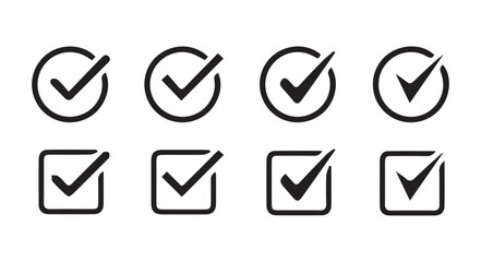 Check icon set.Check marks big collection. Tick icon. Check marks different shape, isolated.vector illustration eps 10