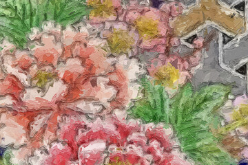 Oil paintings and various flowers, roses, peonies, cats and dogs, abstract flowers, and beauty