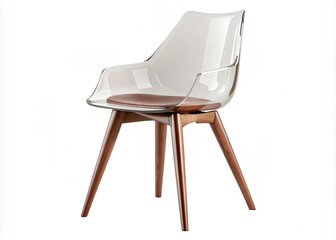 Minimalist Modern Dining Chair with Sculptural Silhouette Isolated on  Background for Interior Design Inspiration and Contemporary Furniture Display