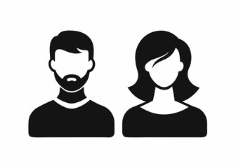 Male And Female Face Stock Vectors, Clipart and Illustrations. Man and woman silhouette vector