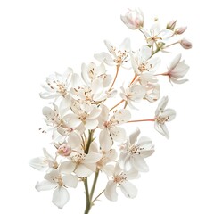 Fototapeta premium Flowering isolated on white background, close up
