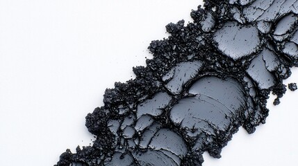 Soot Accumulation in Abandoned Space, dark residue on surfaces, remnants of past use, contrasting with the emptiness, storytelling through decay and neglect.