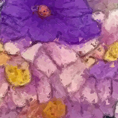Naklejka premium Oil paintings and various flowers, roses, peonies, cats and dogs, abstract flowers, and beauty