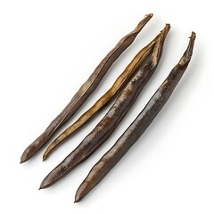 French Beans isolated on a white background, close up