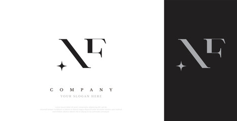 Initial NF Logo Design Vector 