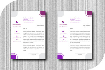 Letterhead design template. Creative, clean and elegant modern business professional letterhead template design. Illustration vector.modern business letterhead in abstract design.