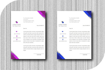 Letterhead design template. Creative, clean and elegant modern business professional letterhead template design. Illustration vector.modern business letterhead in abstract design.