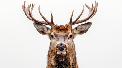 Naklejka premium A Christmas banner. The Christmas deer. Winter Christmas background.