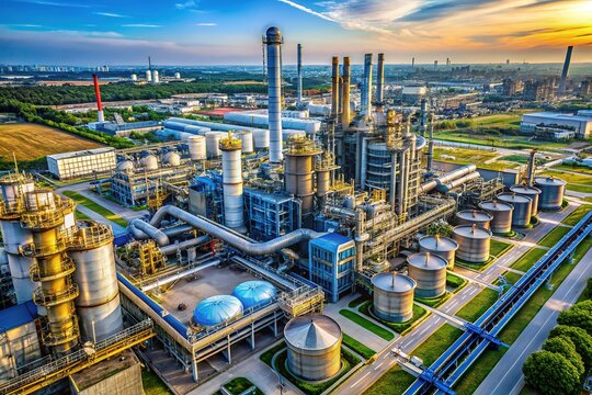 Aerial View of Industrial Plant Producing Cyclopentyl Methyl Ether