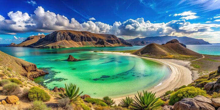 Baja California Sur Balandra Beach Trek Snorkel La Paz Landscape
