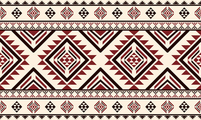 Southwest Aztec geometric Native American Mexican Navajo tribal ethnic seamless pattern fabric colorful design vector for textile printing