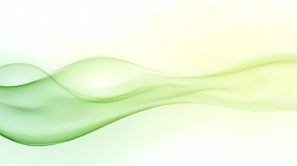 Obraz premium Elegant abstract background. Smoothly flowing light green and yellow waves on a white background. Abstract, expressionistic