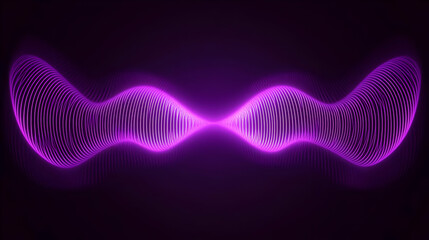 Abstract Purple Neon Light Wave Background Illustration