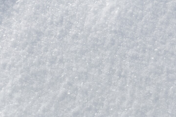 Fine grainy flat fresh white powder snow surface textured background