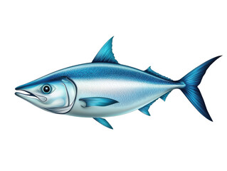 Naklejka premium Bluefin Tuna Fish Illustration Ocean Wildlife Seafood on transparent background