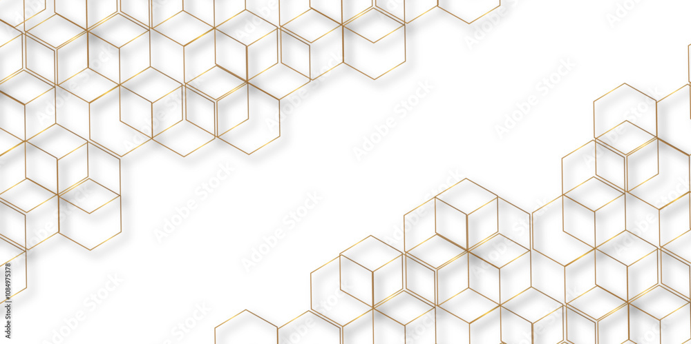 Poster abstract golden linear graphic ornament. arabian stylish seamless pattern on white background. creat
