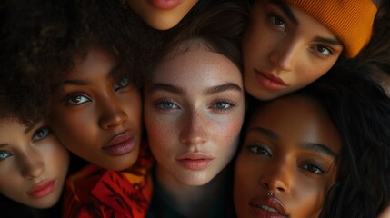 Obraz premium A group of women with different skin tones