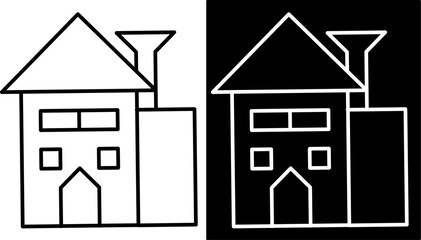 black and white houses