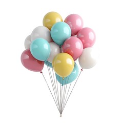 Colorful Balloons and Confetti