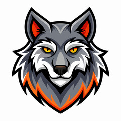 Wolf Head Mascot Logo Design Vector Illustration
