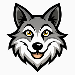 Wolf Head Mascot Logo Design Vector Illustration